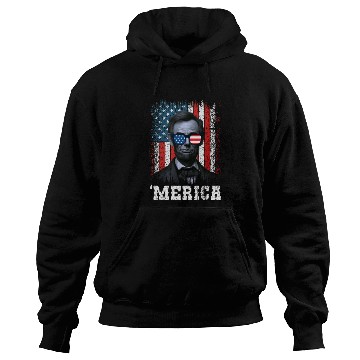 Discover Merica Lincoln Independence Day Party 4th July Hoodies