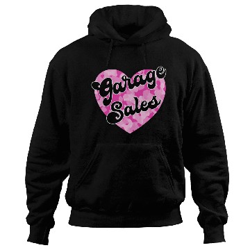 Discover Garage Sales pink camo heart Hoodies