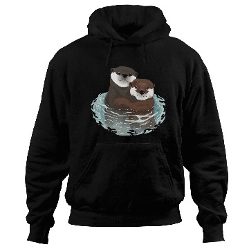 Discover Otters Swimming Summer Hoodies