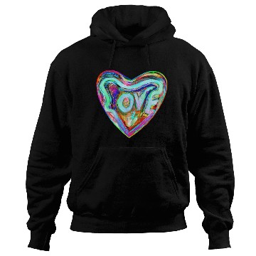 Discover Psychedelic Pride Rainbow Love Heart Hoodies