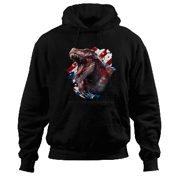 Discover Dinosaur Independence Day2 Hoodies