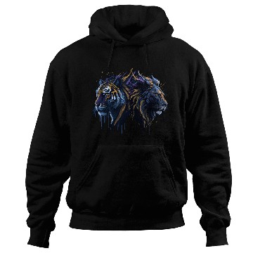 Discover The Majestic Pair: Tiger and Lion Hoodies