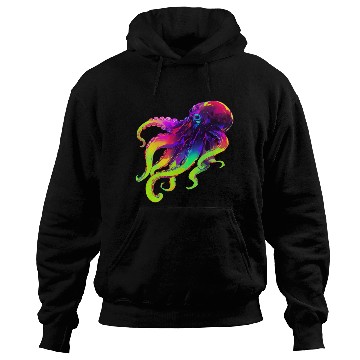 Discover Neon Octopus Hoodies