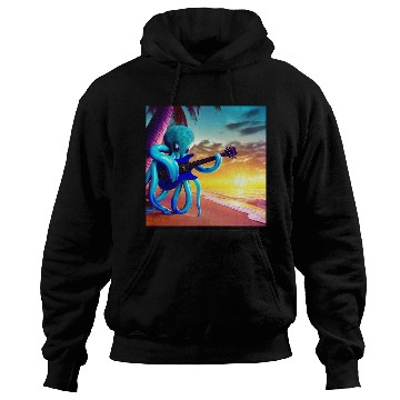 Discover Octopus Playing Guitar Hoodies