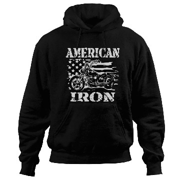 Discover American Iron Motorcycle ©WhiteTigerLLC.Com Hoodies