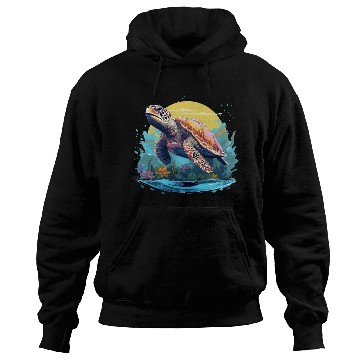 Discover Serene Underwater Turtle Hoodies