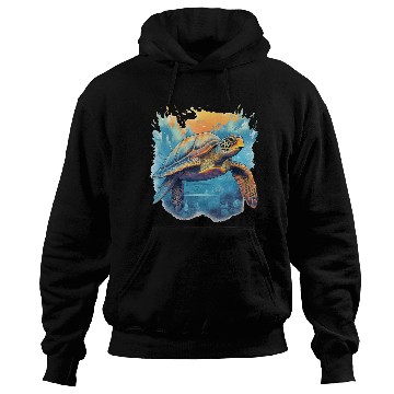 Discover Serene Underwater Turtle Hoodies