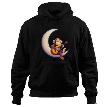 Discover Musical monkey in the crescent Hoodies