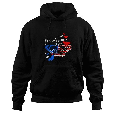 Discover American Freedom Independence Day Butterfly Hoodies
