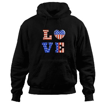 Discover LOVE America Independence Day USA Patriots Hoodies