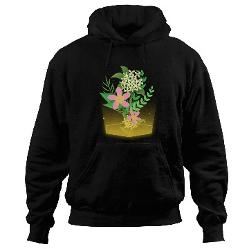 Discover flowers and plants with magic lights Hoodies