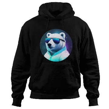Discover Cool polar bear with sunglasses Hoodies