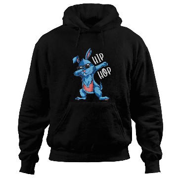 Discover Hip Hop Dabbing Bunny Easter Day Hoodies