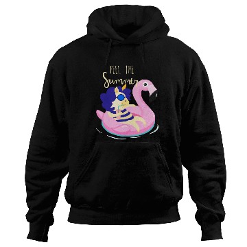 Discover Cute Unicorn Relaxing In The Swimming Pool Design Hoodies