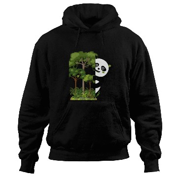 Discover panda bear in the forest Hoodies