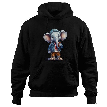 Discover Cute Elephant Cartoon Hoodies
