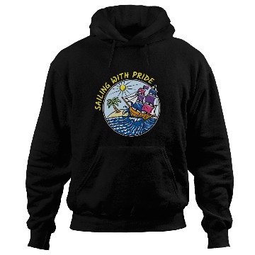Discover LGBTQ Sailing Ship with Bisexual Flag, Vacation Hoodies