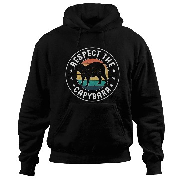 Discover Retro Respect The Capybara Capybara Lover Meme Hoodies
