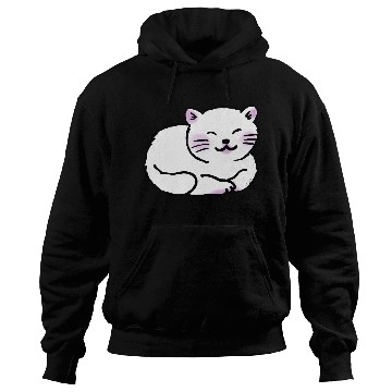 Discover Sleepy White Cat Hoodies