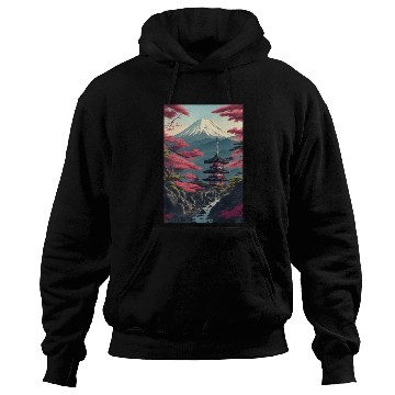 Discover Asia Landscape Serene Mount Fuji Hoodies