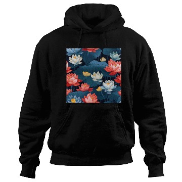 Discover Serenity Blooms: Timeless Lotus Pattern Hoodies