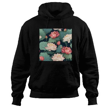 Discover Serenity Blooms: Timeless Lotus Pattern Hoodies