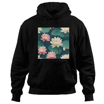 Discover Serenity Blooms: Timeless Lotus Pattern Hoodies