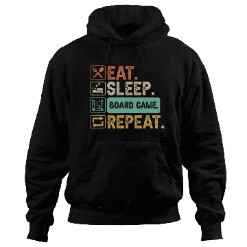 Discover Eat Sleep Board Game Repeat Hoodies