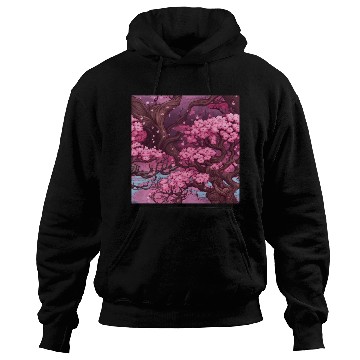 Discover Anime Euphoria: Fantasy Cherry Blossom Dreamscape Hoodies