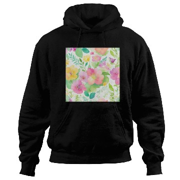 Discover watercolor wildflower pattern Hoodies