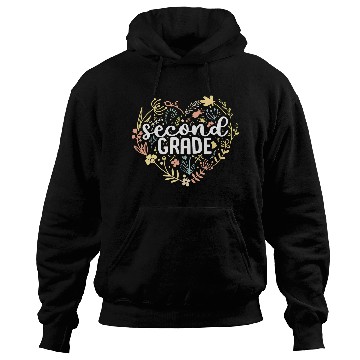 Discover 2nd Second Grade Floral Heart Back To School Hoodies