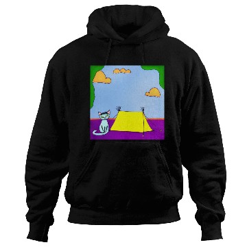 Discover Cat Camping In Nature Hoodies