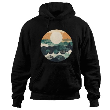 Discover Hokusai Japanese Art Inspired Patterned Ocean Hoodies