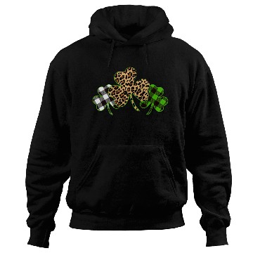 Discover St Patricks Day Leopard Print Plaid Shamrock Hoodies