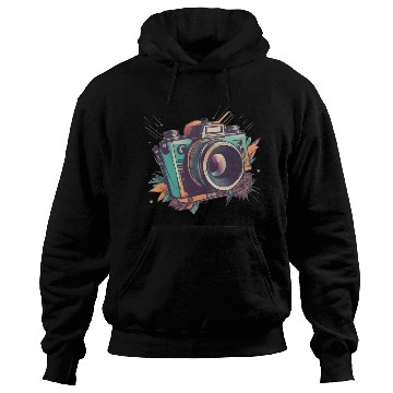 Discover Tropical colors camera Hoodies
