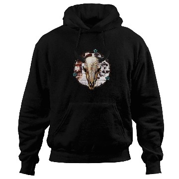 Discover Bull Skull Western Hoodies