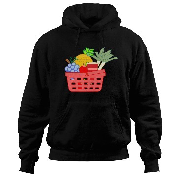 Discover Shopping basket with fruit and vegetables Hoodies