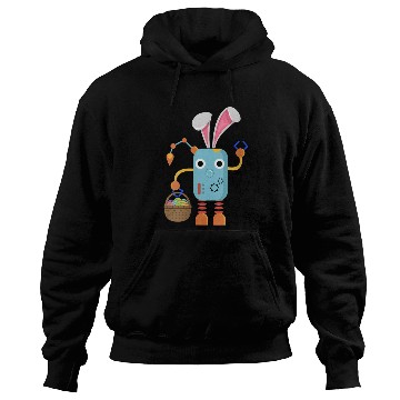 Discover Easter Bunny Robot Eggs Hunting Basket Rabbit Hoodies