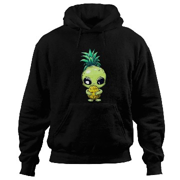 Discover Alien with Pineapple Hair Hoodies