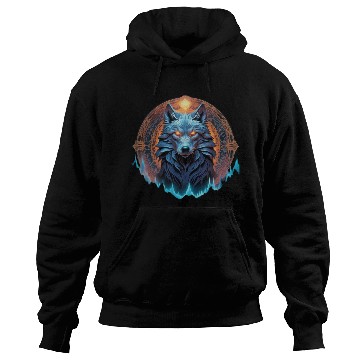 Discover Alpha Galactic Mystical Wolf Hoodies