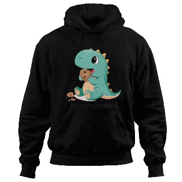Discover Little dinosaur, big cookie Hoodies