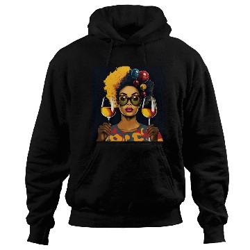 Discover African Elegance Wine Lady Hoodies