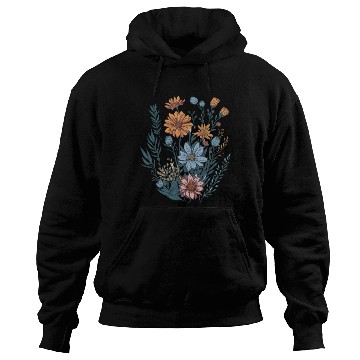 Discover Nature Aesthetic Wild Flower Botanical Hoodies