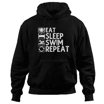 Discover Eat Sleep Swim Repeat Hoodies