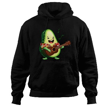 Discover Tropical avocado with guitar Hoodies