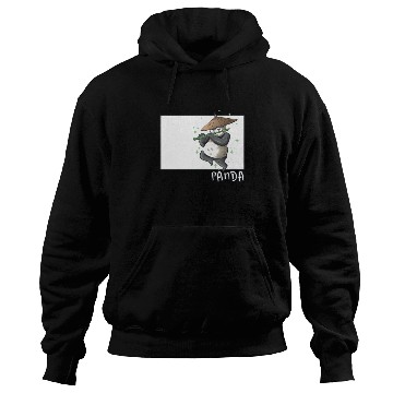 Discover Panda Doodle Chinese Hanzi Panda Bear Friend Hoodies