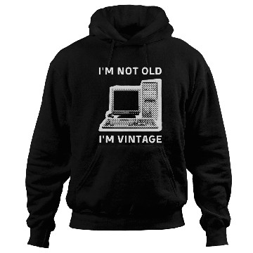 Discover I'm Not Old. I'm Vintage Computer Dot Halftone Hoodies