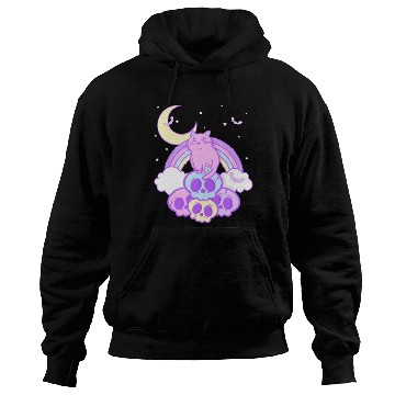 Discover Pastel Goth Cat Skull Lover Cute Gothic Yami Hoodies
