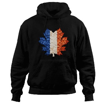 Discover French Flag in Autumn Leaves: Maple Leaf Design Hoodies