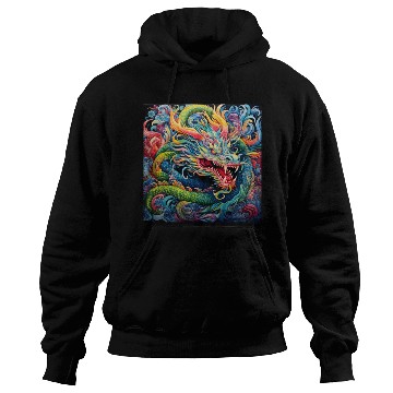 Discover dragon pattern circle pentel color 6 Hoodies